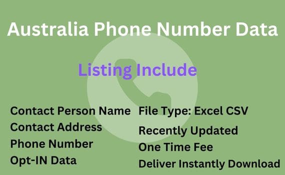 澳大利亚电话号码数据库