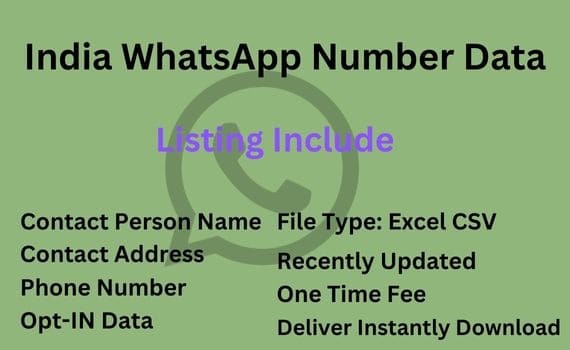 印度 WhatsApp 号码数据库
